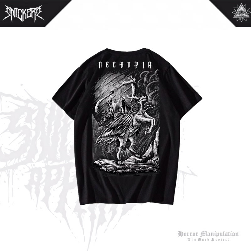 SNICKERS APPAREL / TSHIRT / BLACK TSHIRT / BAJU KAOS PENDEK HITAM "Ts.Darkhorse"