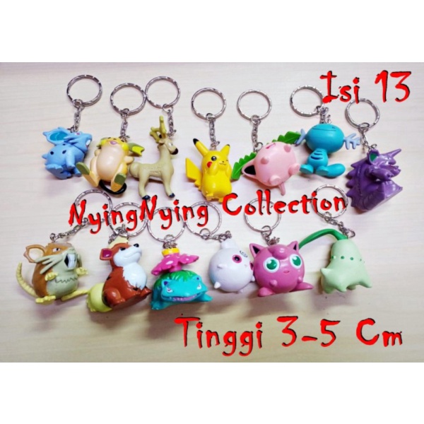 

POKEMON KUNCI/ACTION ISI FIGURE Berkualitas GANTUNGAN Unik MAINAN 13