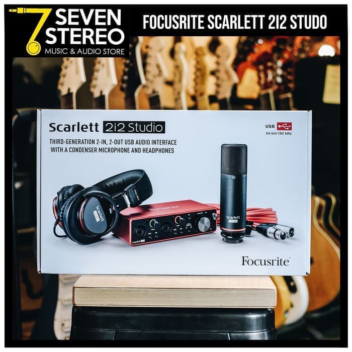 ALAT MUSIK  Focusrite Scarlett 2i2 Studio Bundle Paket Home Recording