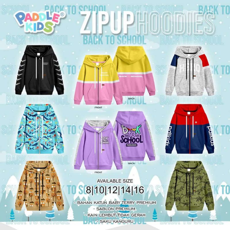 Jaket Paddle Kids/Jaket Hoodie anak Paddle Kids