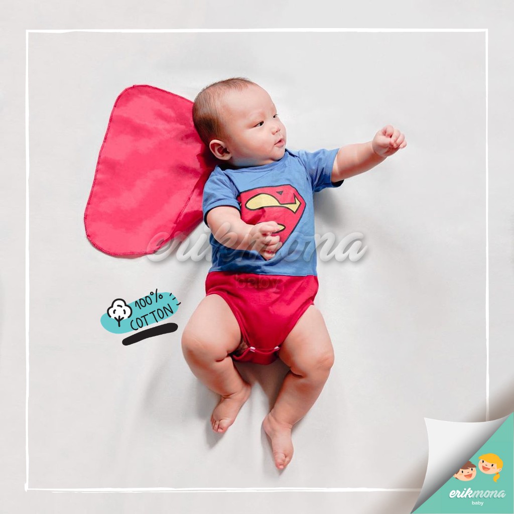 ❤️ baju bayi jumper bayi ❤️ lucu karakter superhero superman imut ❤️