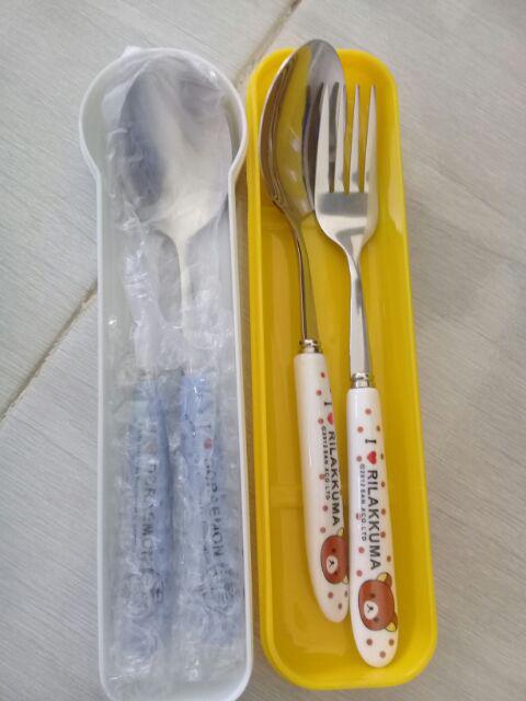Sendok Garpu Anak Keramik Gambar Karakter