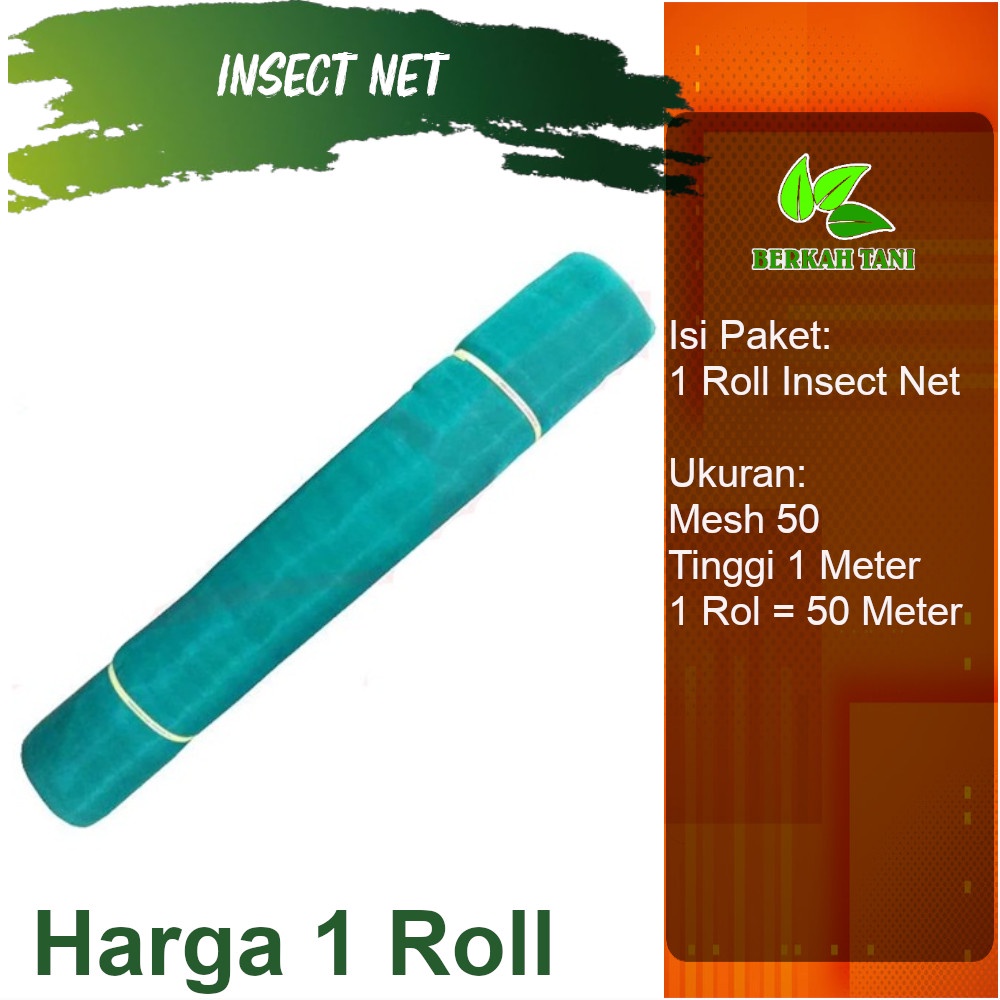 Insect Net Insek Net Jaring Serangga GreenHouse Hijau 1 Roll Cap Marlin