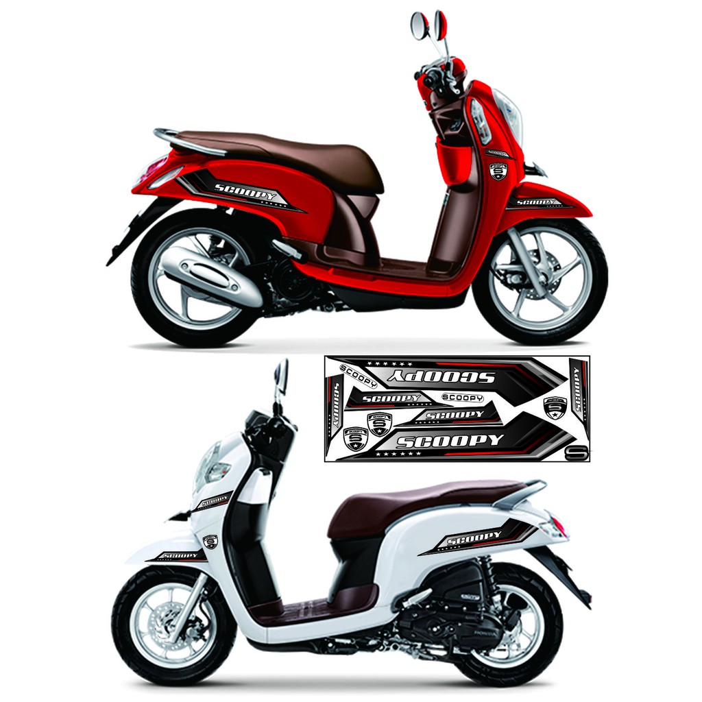 STRIPING MOTOR  2021 SCOOPY NEW VARIASI STICKER SCOOPY 2021 STICKER MOTOR