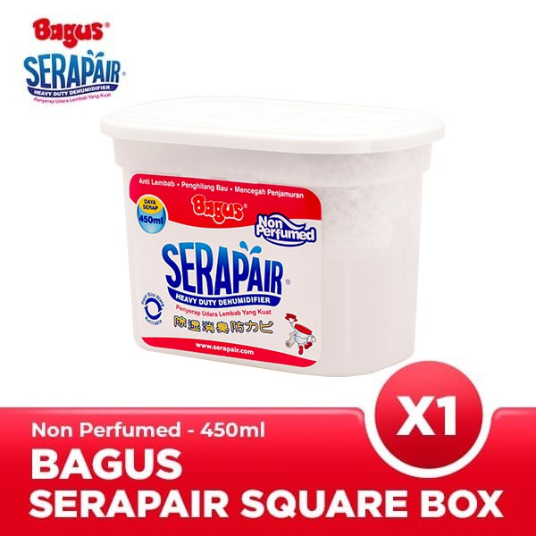 Bagus Serapair Square Box serap air 450 ml Non Perfume Putih W-3353