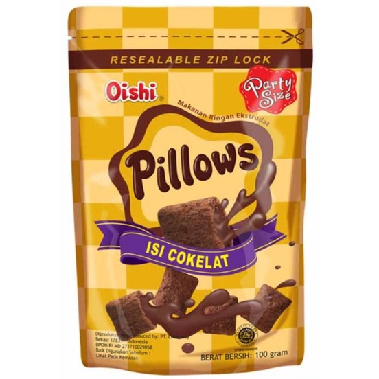 

Oishi pillows snack isi cokelat 100gr