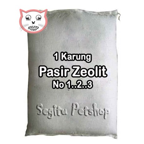 Pasir Zeolite kucing no 1 2 Dan 3