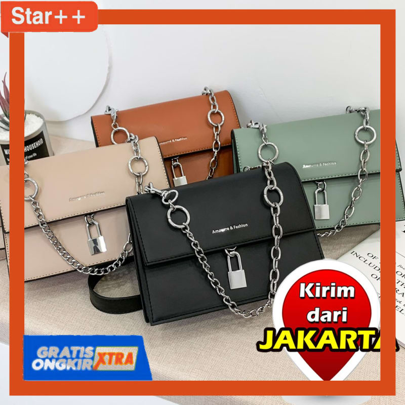 Tas Selempang [Tas Wanita]  Tasready Tas Selempang Wanita Fashion Gembok 7468 Sale [PROMO]
