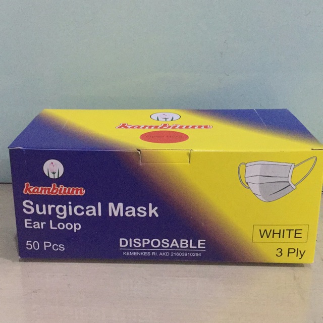 Masker Earloop Kambium 3Ply 50pcs