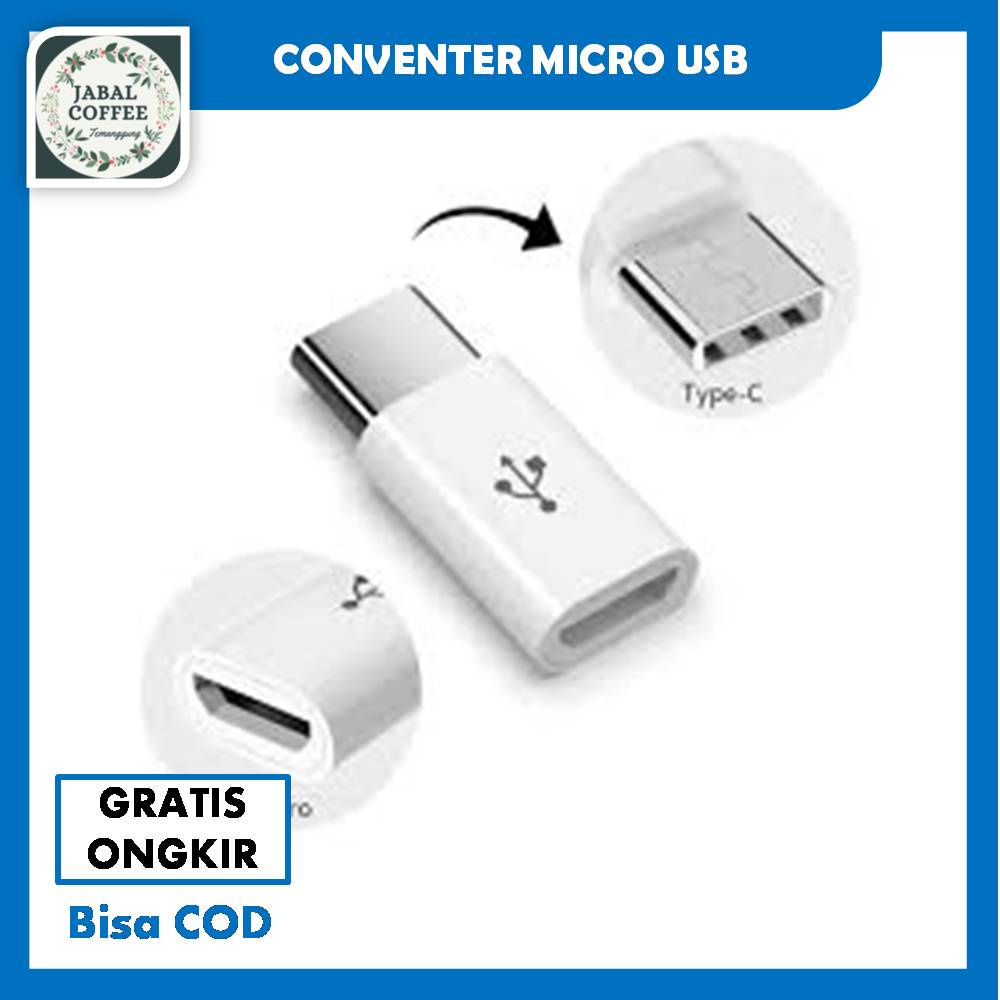 Adapter Converter USB Type C / Converter Micro USB To Type C / Original Konektor Micro USB J112