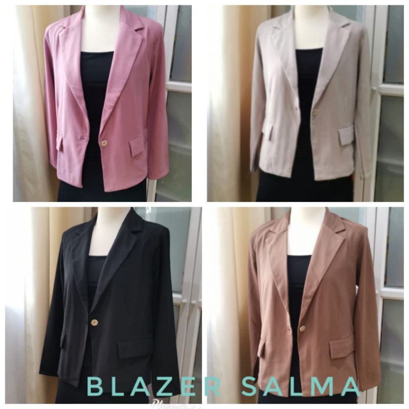 Maobli 2619 Blazer Salma kerah kantong