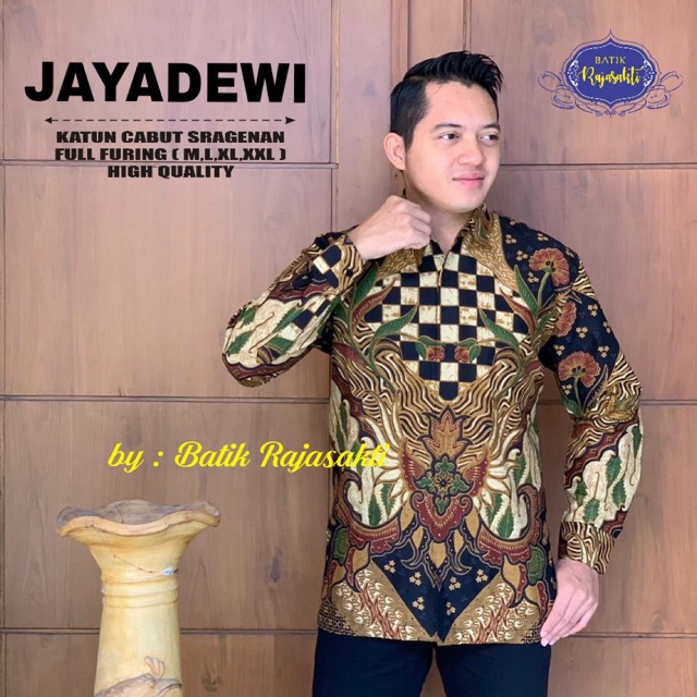 Batik Pria JAYADEWI FULL FURING Katun Cabut Sragenan Ori Solo