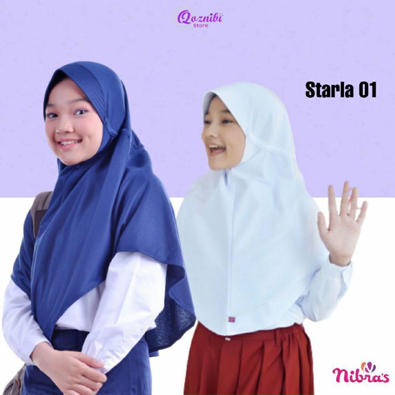 Jilbab Krudung Kerudung Hijab Anak Tanggung Sekolah Instant Nibras Starla 1