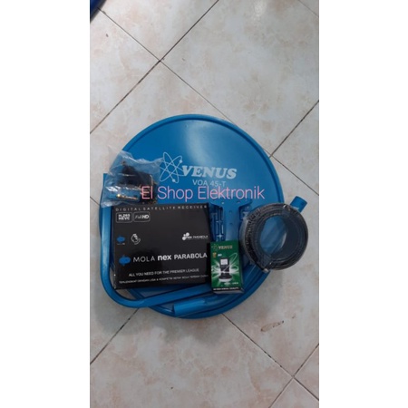 Parabola Mini Mola Nex Hitam Set Dish Venus 45cm