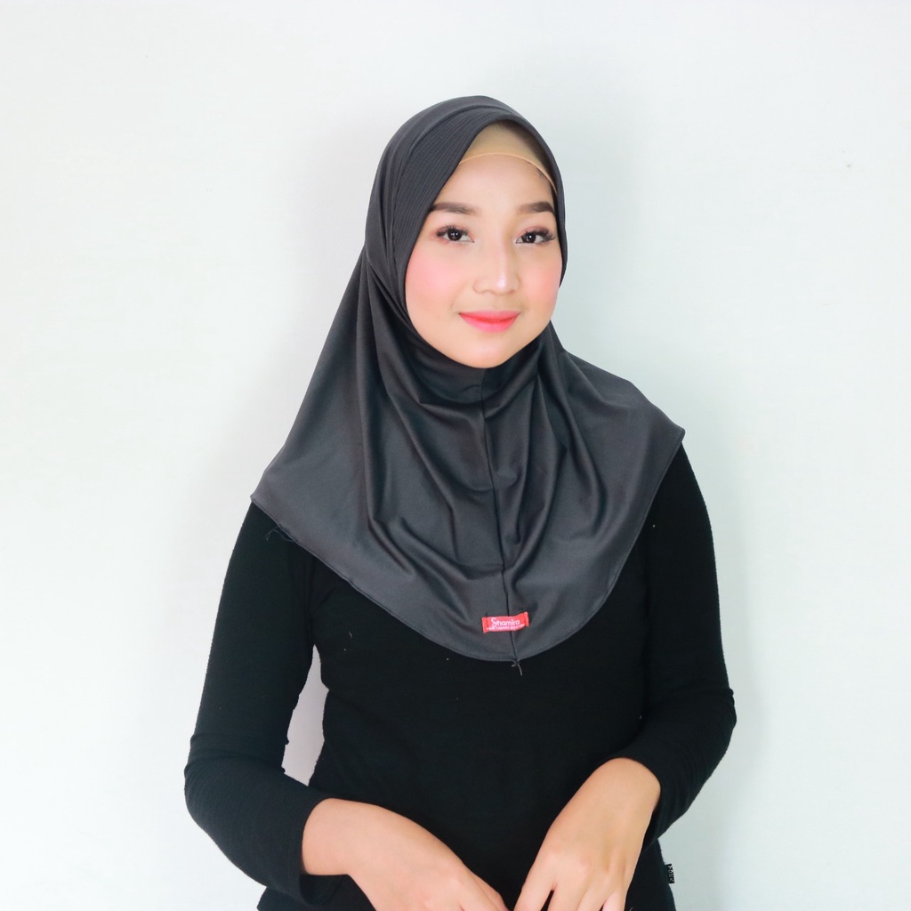 Kerudung Khimar Instan Hijab Sporty pet bahan Jersey Olahraga Volly Basket Futsal By Shamira-7