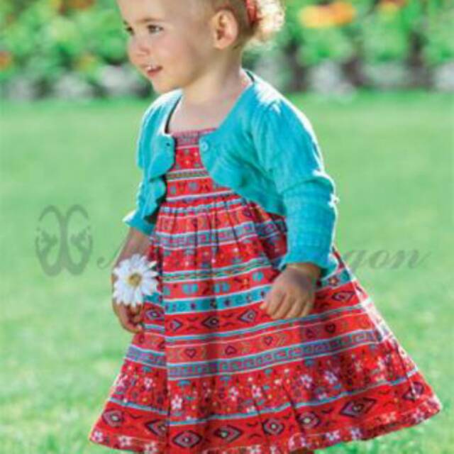 DRESS  ANAK/BAJU ANAK  PEREMPUAN / DRESS BATIK DENGAN BOLERO