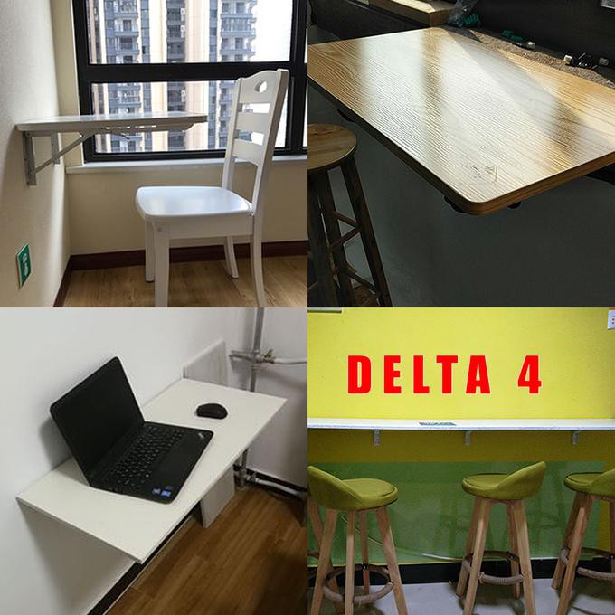 Kualitas Terbaik Meja Lipat Dinding Ambalan Meja Folding Desk 30 X 80 Cm Cokelat Shopee Indonesia