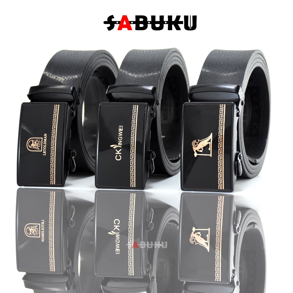 Ikat Pinggang Pria Stainless Tipe Rel Sabuk Pria Fashion Men Belt Gesper Pria Rell - 155