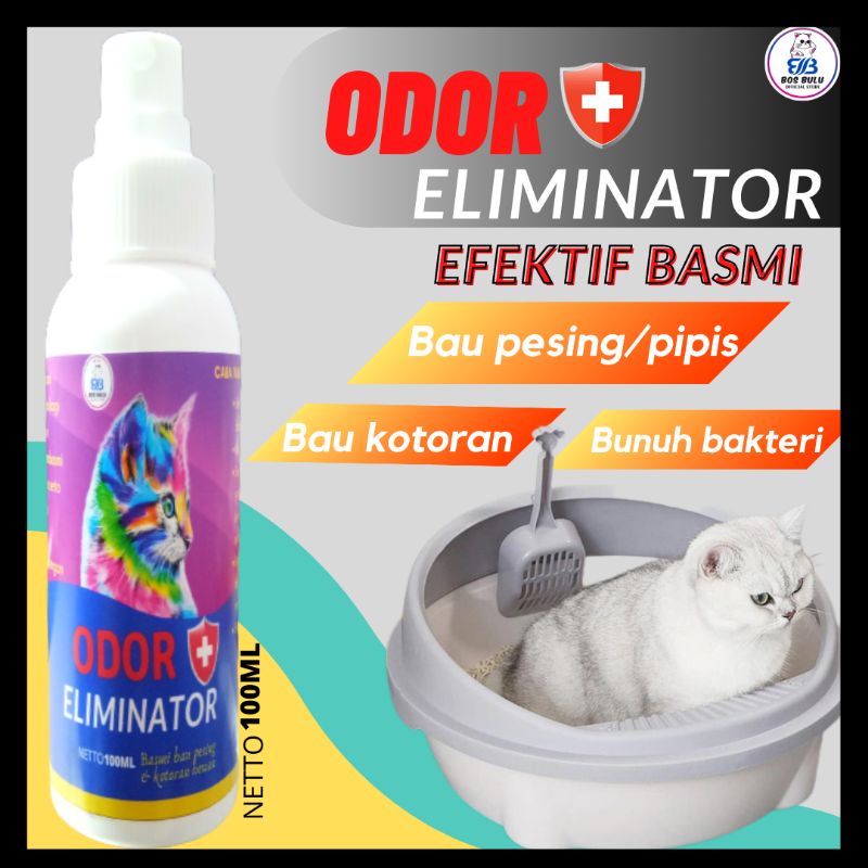 odor eliminator penghilang bau pipis pesing kotoran pup kucing 100ml