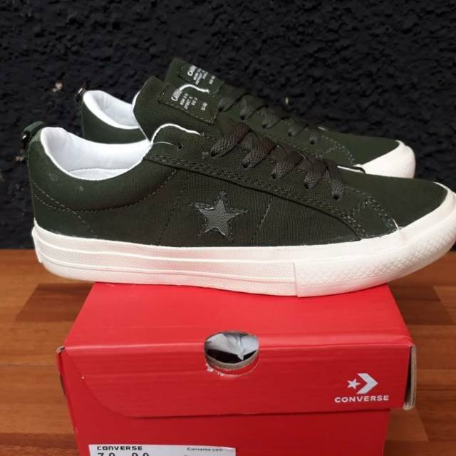 PREMIUM SEPATU CONVERSE LOW CARHARTT GREEN WHITE