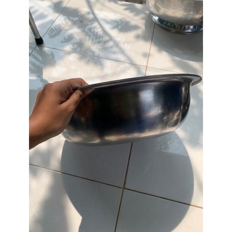 Subron baskom stainless 40 cm Tebal multifungsi jumbo