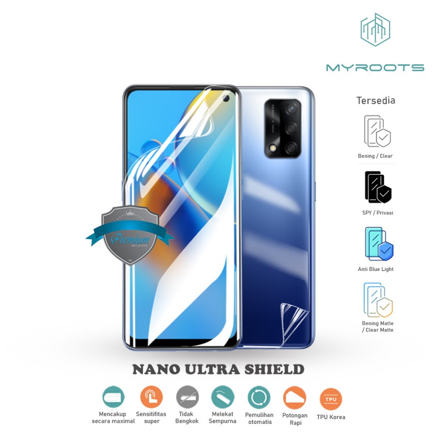 Anti Gores Jelly Hydrogel Oppo F17 - F17 Pro Nano Ultra Shield Myroots