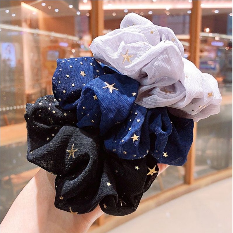 Aksesoris Ikat Tali Kuncir Rambut Scrunchie Hijab Korea Murah