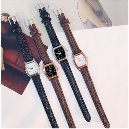 [MS108] JT 06 - Jam Tangan Quartz Dial Kotak Kecil Casual Wanita Fashion Wanita