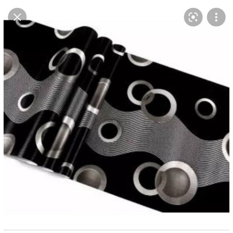 Wallsticker/wallpaper sticker/wallpaper/wallsticker murah/sticker 3D/wall sticker 3D/sticker dinding-salur bulat silver