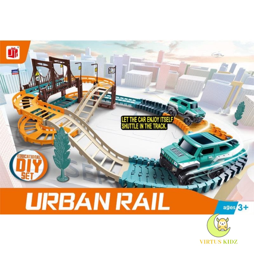 Jual Mainan Anak Urban Rail City Track / Mainan Rel Kereta Set 70 133