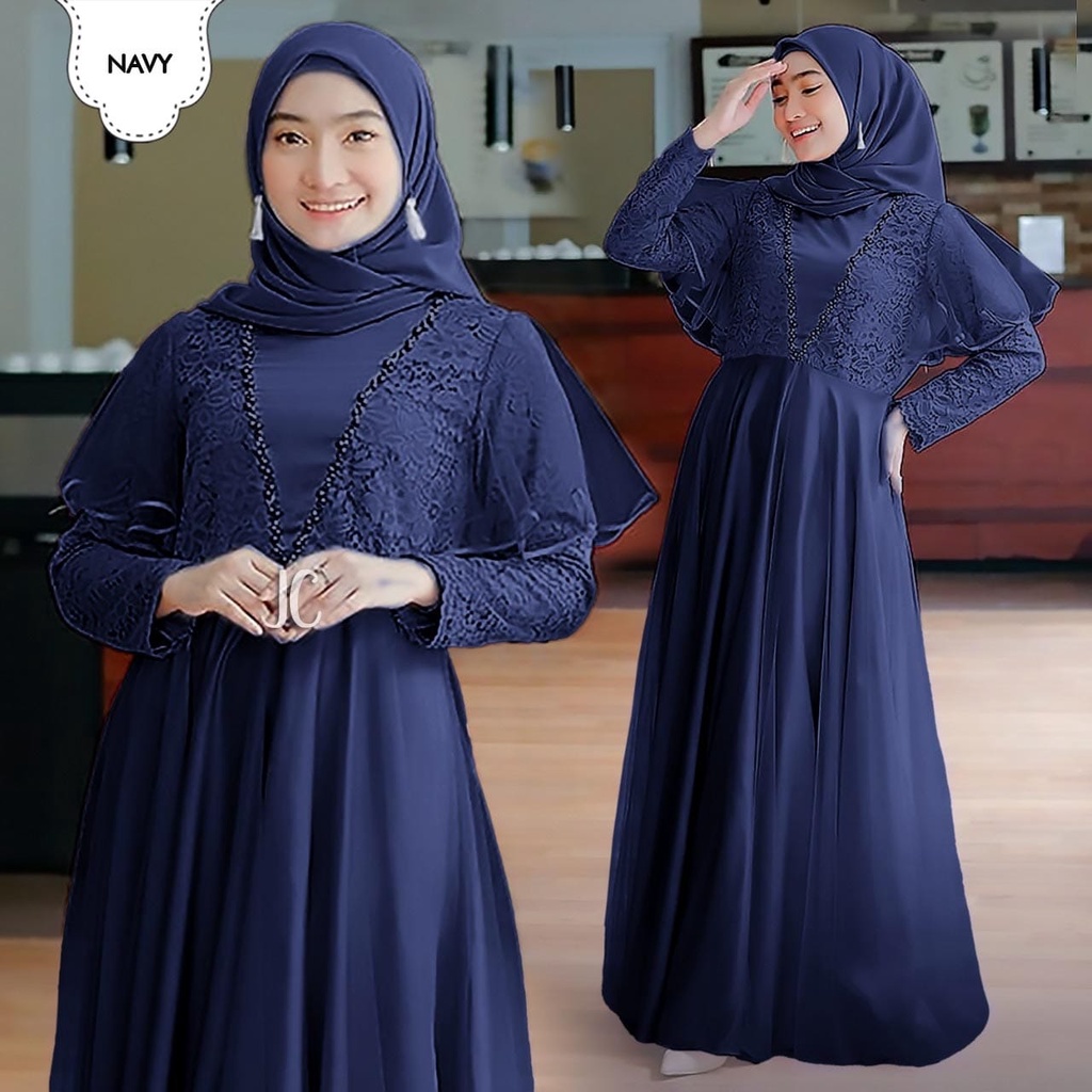 PCS MAXY BALQIS 3 UKURAN L XL XXL FASHION PAKAIAN WANITA GAMIS DRESS MAXI BAHAN BRUKAT JC