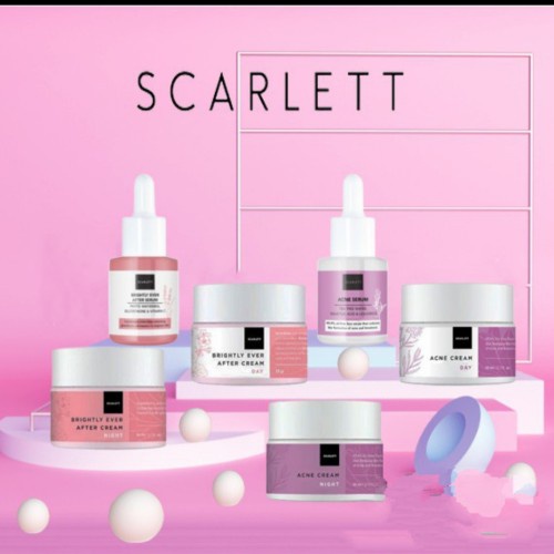 ♥️Skincare Mommy♥️ Scarlett Whitening Serum Day Night Cream Mask Mugwort Essence Toner Mini To Glow 