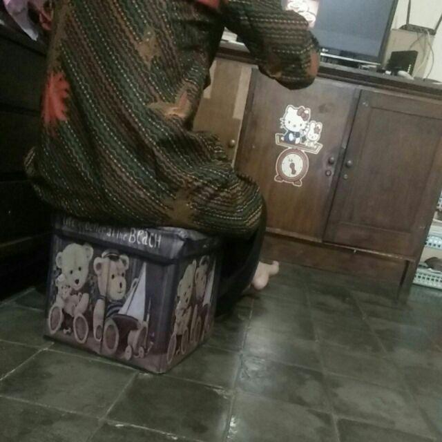 (serbaguna) Box Mainan Dan Tempat Duduk/bangku Bahan Tebal