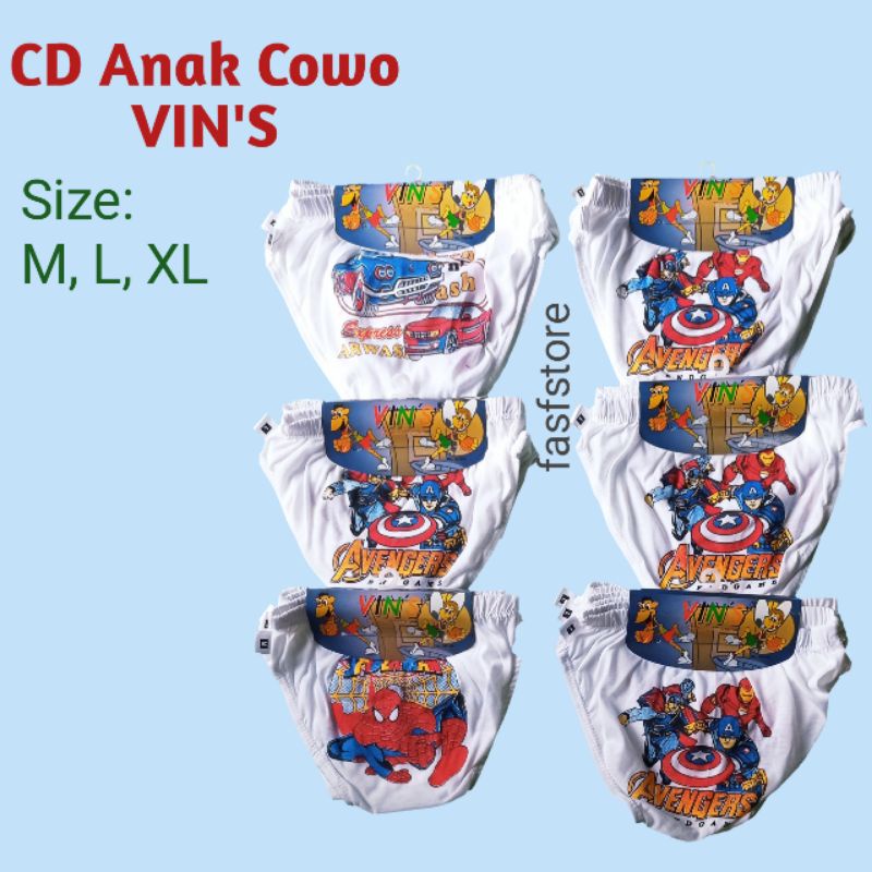 celana dalam anak cowo/ cd anak cowo/ cd anak cowo vin's/ celana dalam cowo vin's
