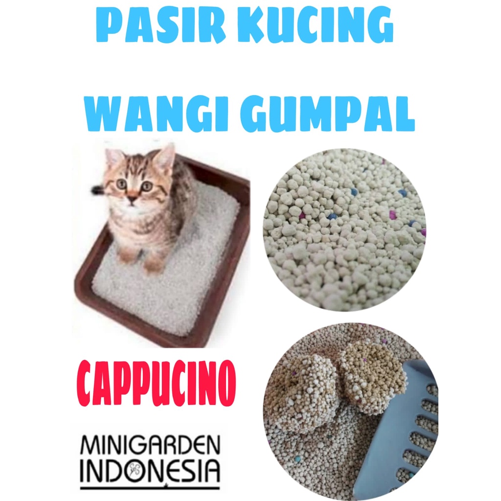 PASIR KUCING GUMPAL WANGI 1 LITER cat litter aromatic cat sand kotoran