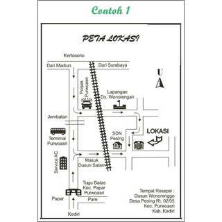 Cetak Peta Denah Lokasi Undangan maupun untuk keperluan Lainya | Shopee
