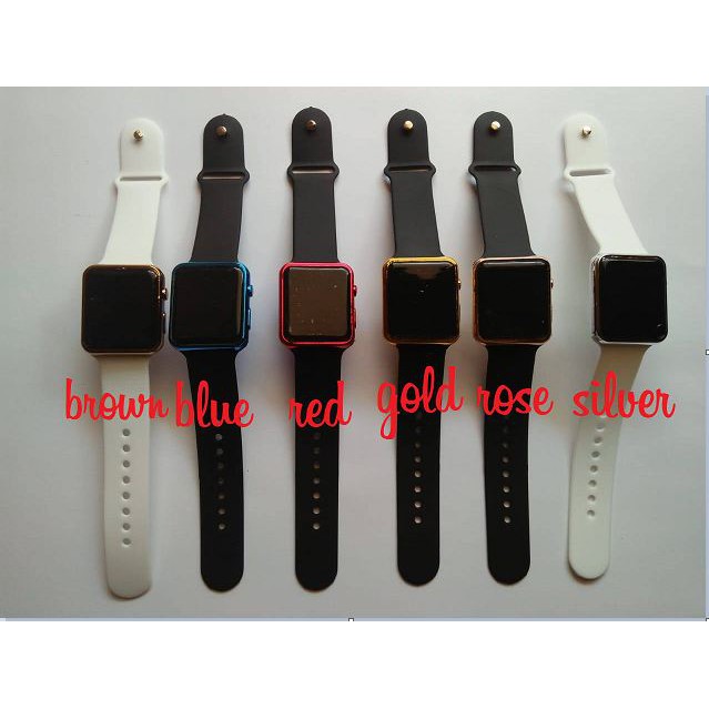 LED Watch - Jam Tangan Digital Wanita - Strap Rubber