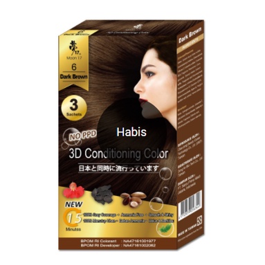 ➺ Moon 17 3D Conditioning Color (Semir Rambut Shampoo) - Light Brown ☎
