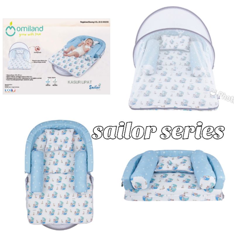 Kasur  bayi bumper  lipat + kelambu Omiland all varian