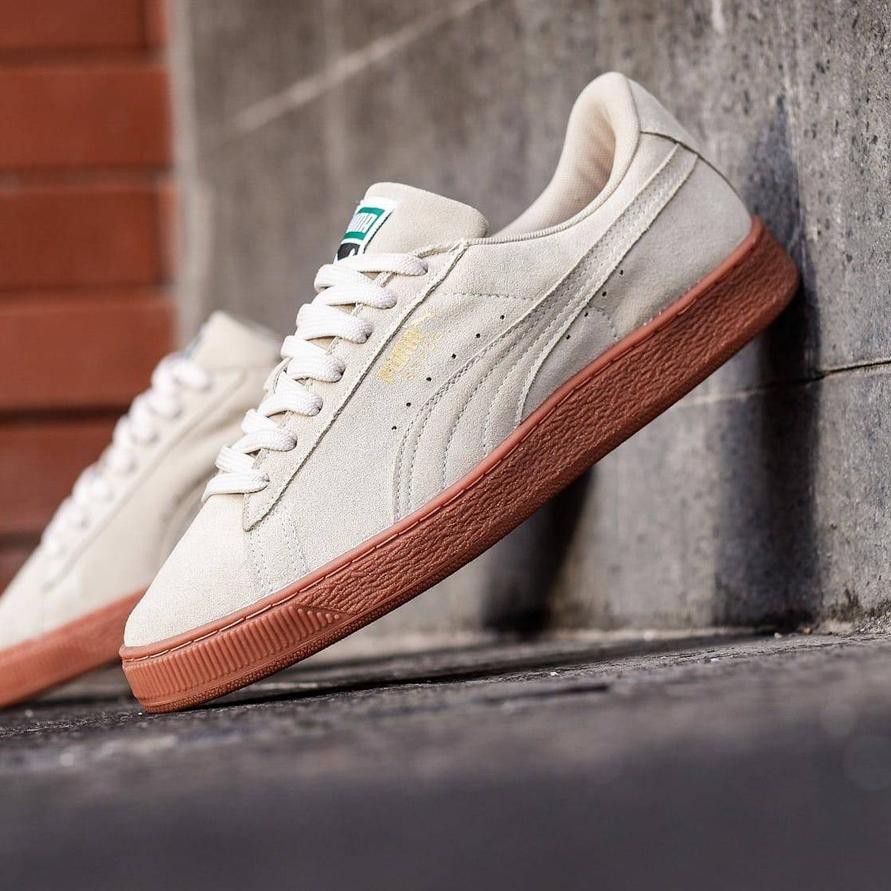 puma beige suede sneakers