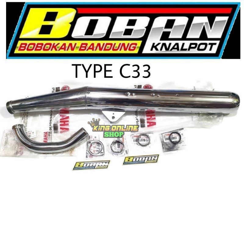 KENALPOT KNALPOT BOBAN RX KING ORIGINAL C33 FULL SET