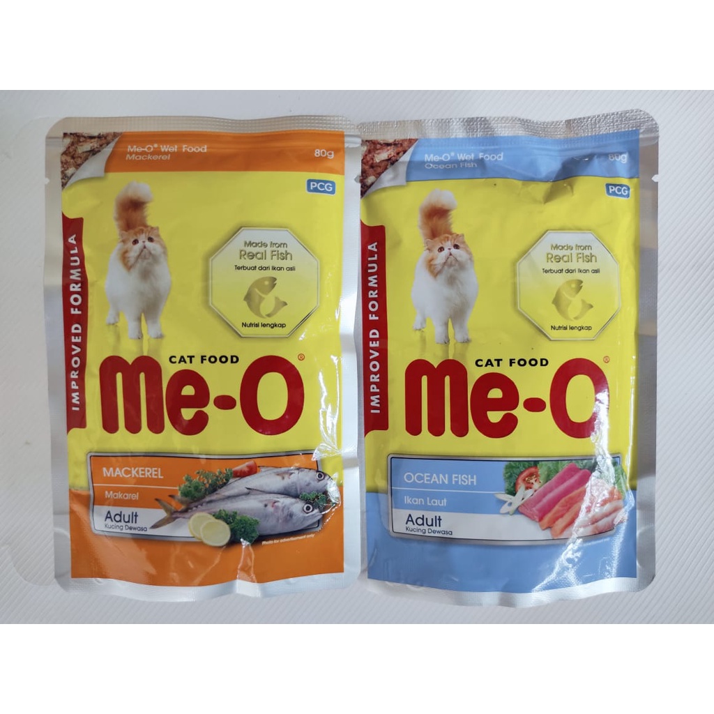 MeO Pouch Sachet 80g Kitten Adult Varian Makanan Kucing Basah Meo 80 g Me-o Pouch Saset