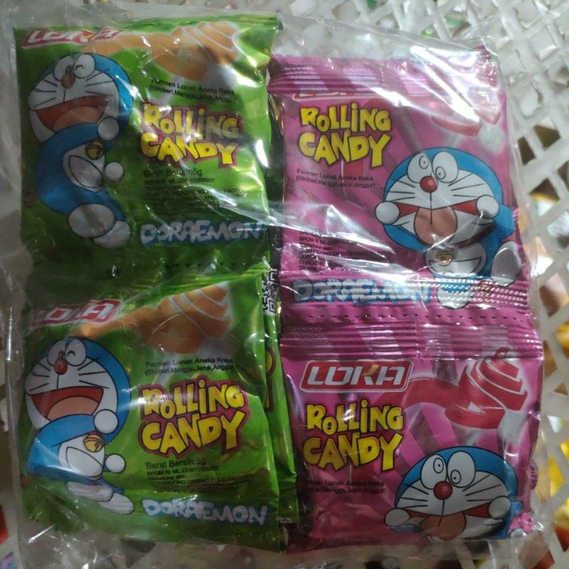 loka rolling candy doraemon permen lunak aneka rasa