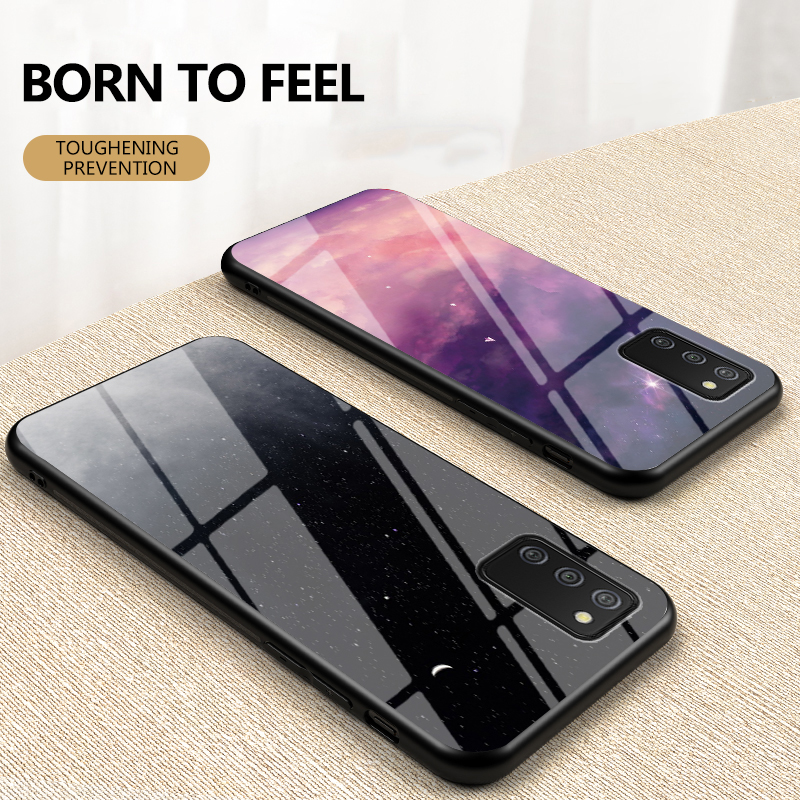 Casing Tempered Glass Samsung Galaxy A02S A12 A31 S21 S21 Plus S21 Ultra Motif Langit Berbintang