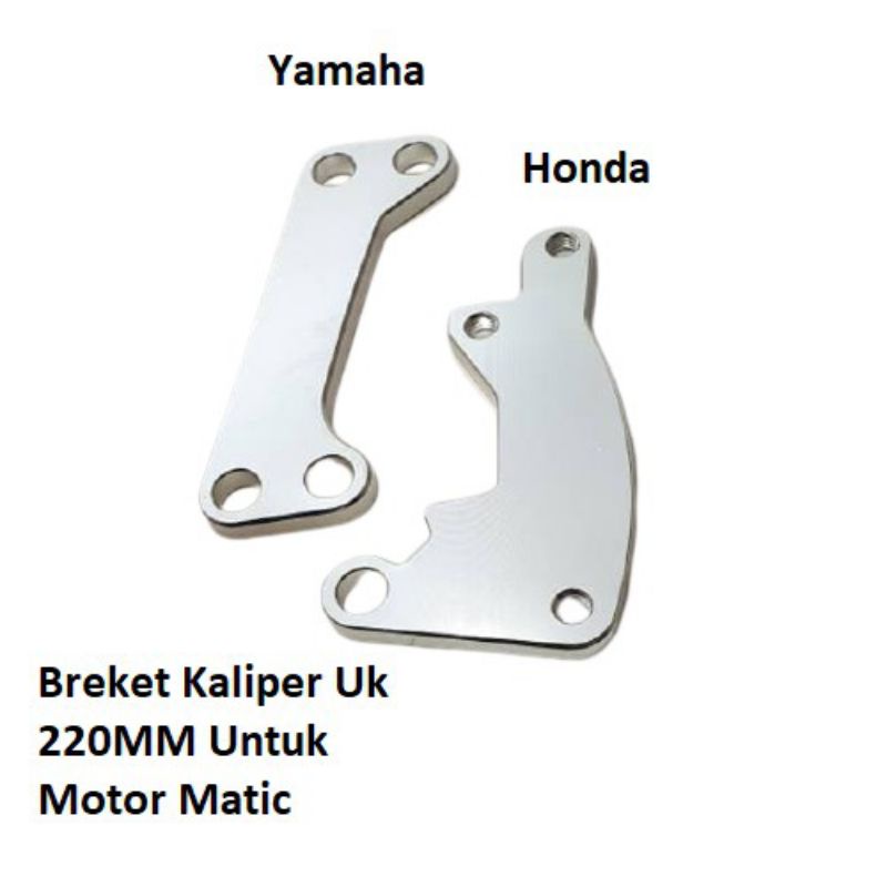 Breket Disc Piringan 220mm Kaliper Standar | Breket Kaliper Standar Honda &amp; Yamaha Untuk Piringan Uk 220 mm Matic Beat,scoopy,vario,mio,fino,spacy,dll