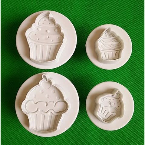 Fondant Plunger Cutter - Cetakan Fondant Cupcakes Shape (4pcs)