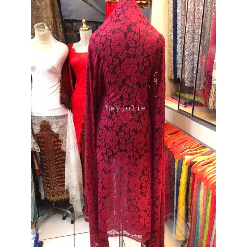 bahan kain brokat prancis