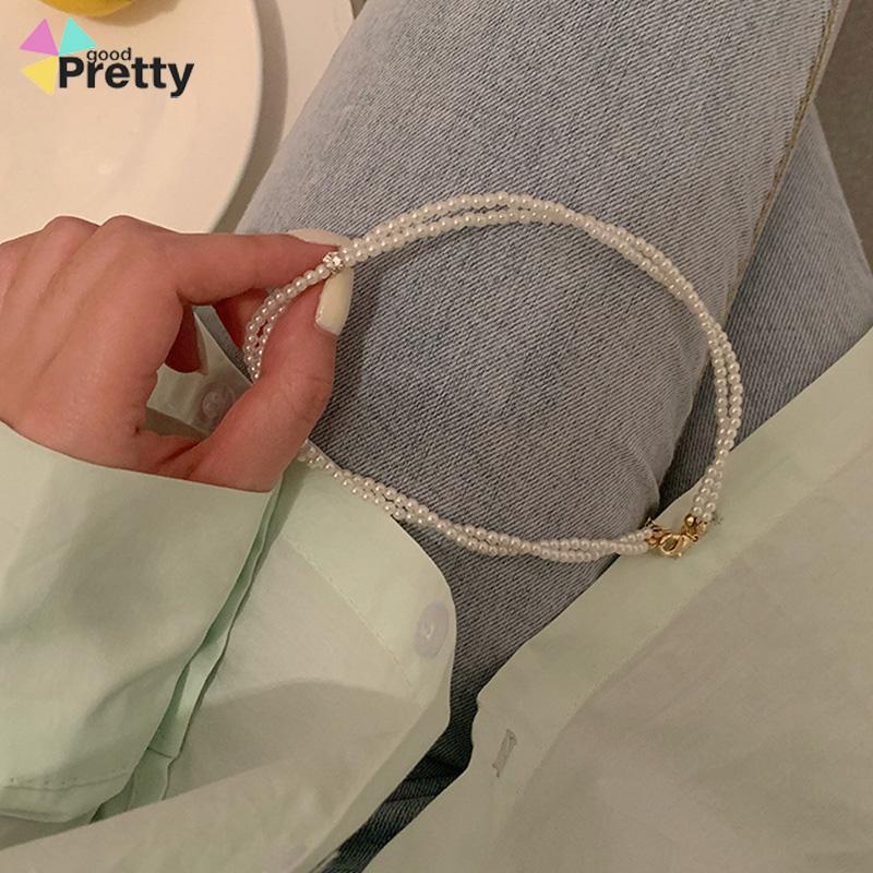 Twisted Winding Light Luxury Retro Temperamen Kalung Hiasan Mutiara Imitasi - PD