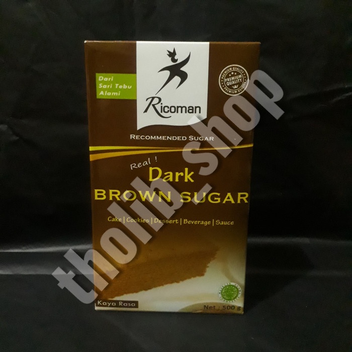 

Ricoman dark browen sugar - gula sari tebu alami 500 gram
