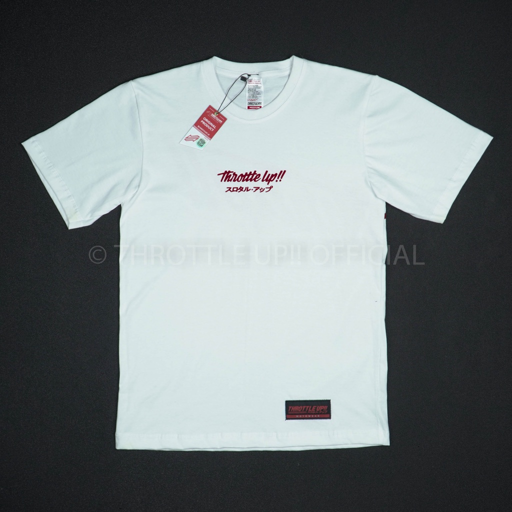 kaos &quot;SMPLYCTY of 22&quot; Tshirt Red on White - THROTTLE UP!!